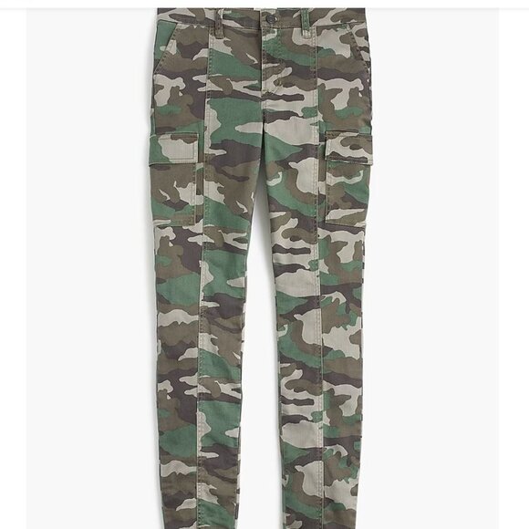 J.Crew 9" Toothpick Cargo Pant in Camo High Rise NEW NWOT Size 26 - Picture 1 of 11